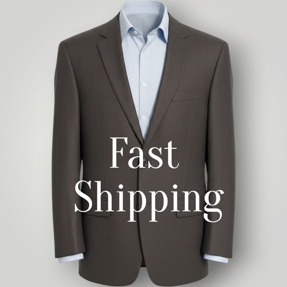 RALPH LAUREN Mens Blazer Sport Coat Two Button Suit Jacket 40R Brown Wool